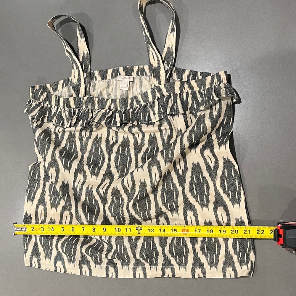 J. Crew Black and Cream Patterned Camisole